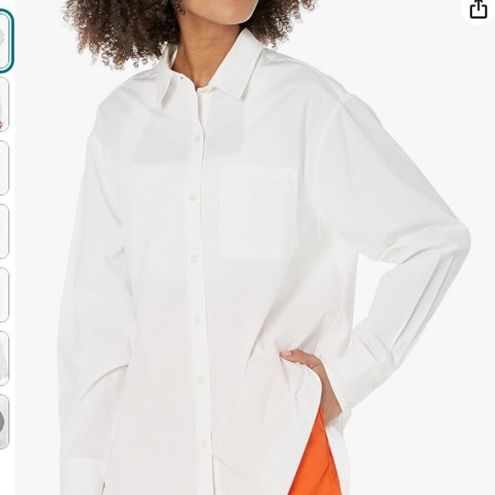 The Drop Women's Kendra Loose Fit Long Shirt